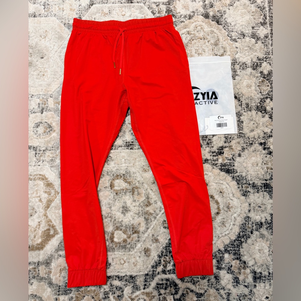 ZYIA Red everywhere zipper Joggers